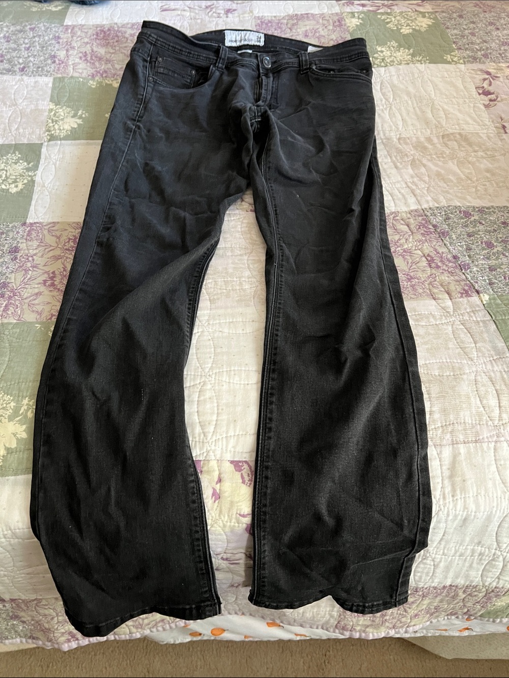 Paper Denim & Cloth Men's Black Straight Jeans